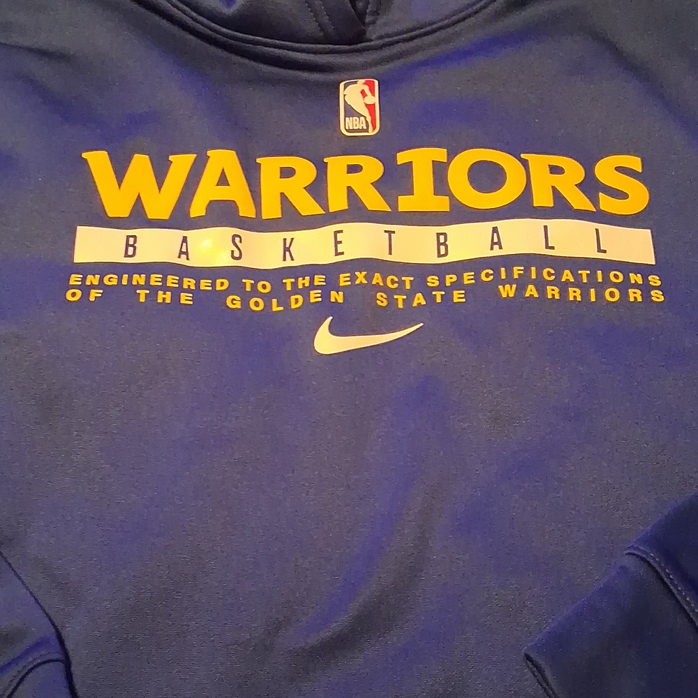 Nike Warriors Blue Hoodie with Yellow Accents - Picture 3 of 10